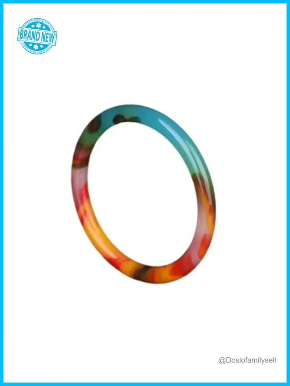Natural Multicolor Jade Bangle Bracelet - Lucky Charm Stackable Jewelry